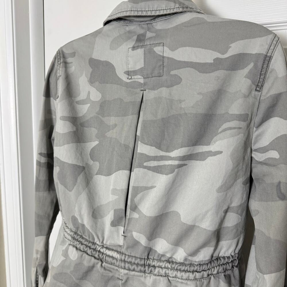 Abercrombie & Fitch Camo Utility Jacket Drawstring Waist Twill Military - Picture 10 of 16